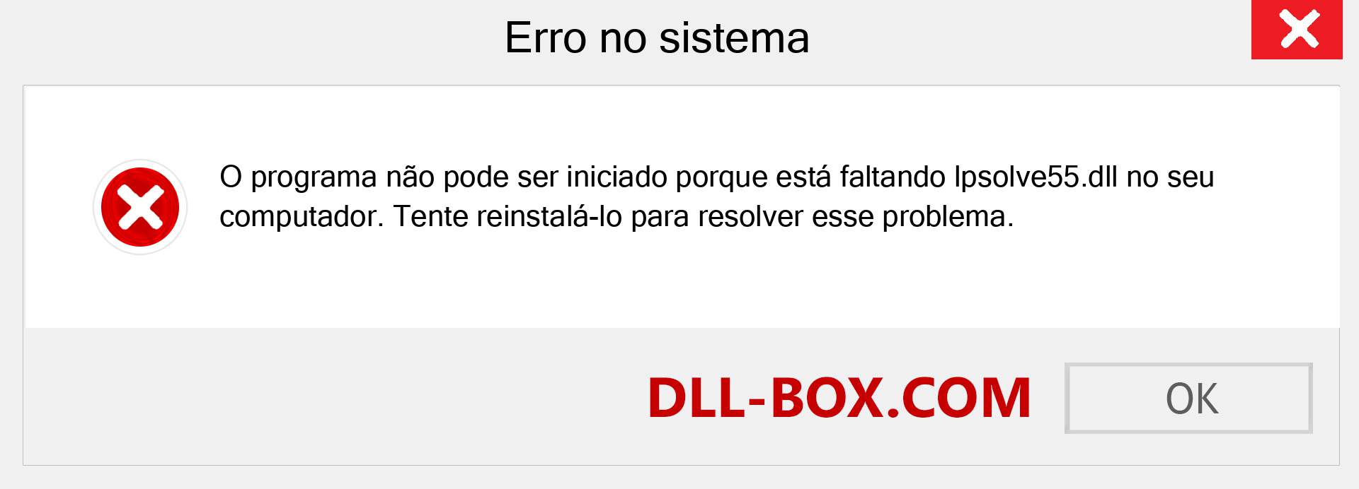 Arquivo lpsolve55.dll ausente ?. Download para Windows 7, 8, 10 - Correção de erro ausente lpsolve55 dll no Windows, fotos, imagens